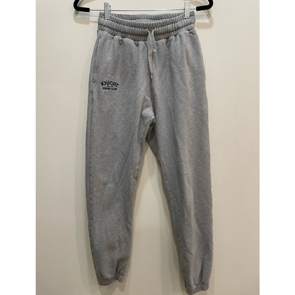 Knight Swim Club Sweatpants Embroidered Logo M Gray Heavyweight Loungewear Comfy